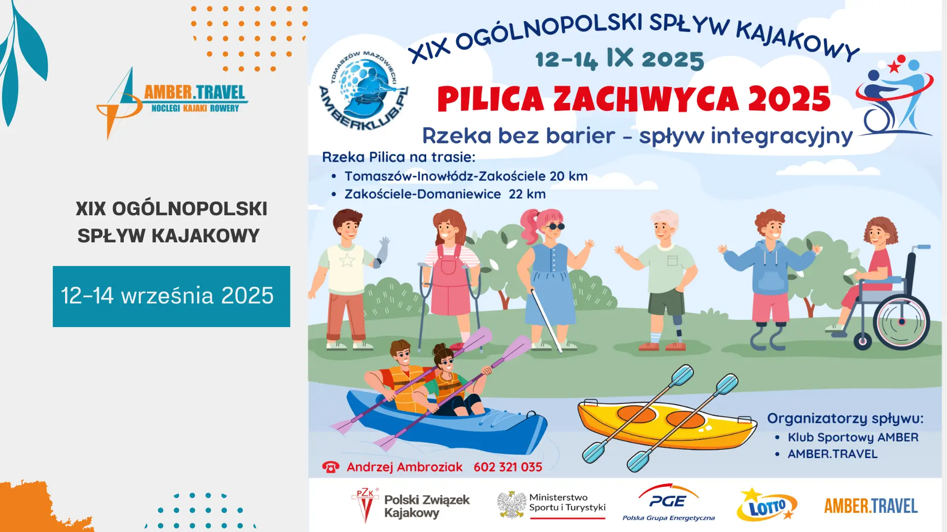 XIX Ogólnopolski Spływ Kajakowy Pilica – Zachwyca w dniach 12–14 września 2025